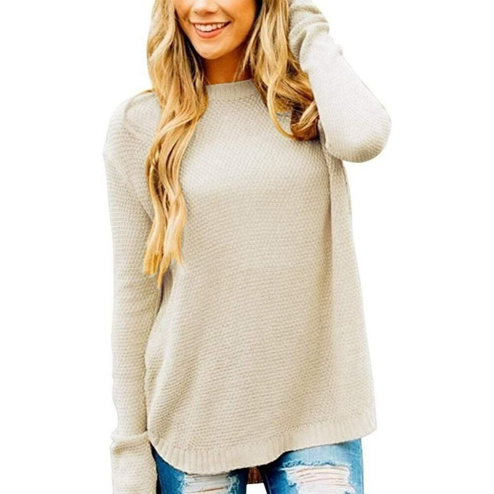 Merokeety Womens Long Sleeves Crew Neck Pullover Sweater Size Small NWT